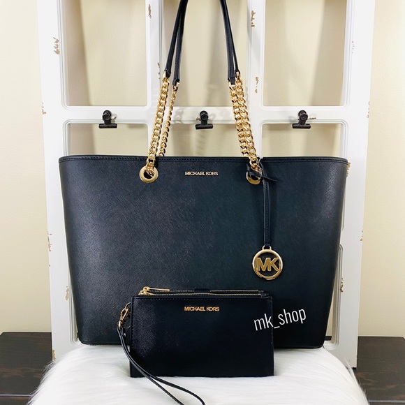 Michael Kors Handbags - Michael Kors Shania Chain Tote & Wristlet Set